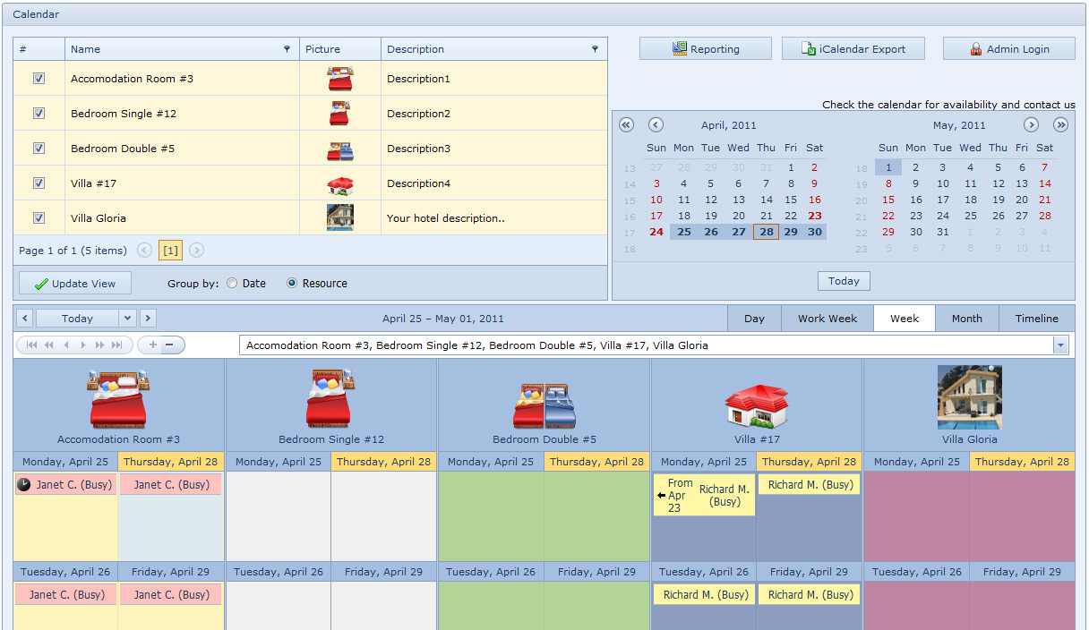 Click to view Online Hotel Booking System 4.2 screenshot