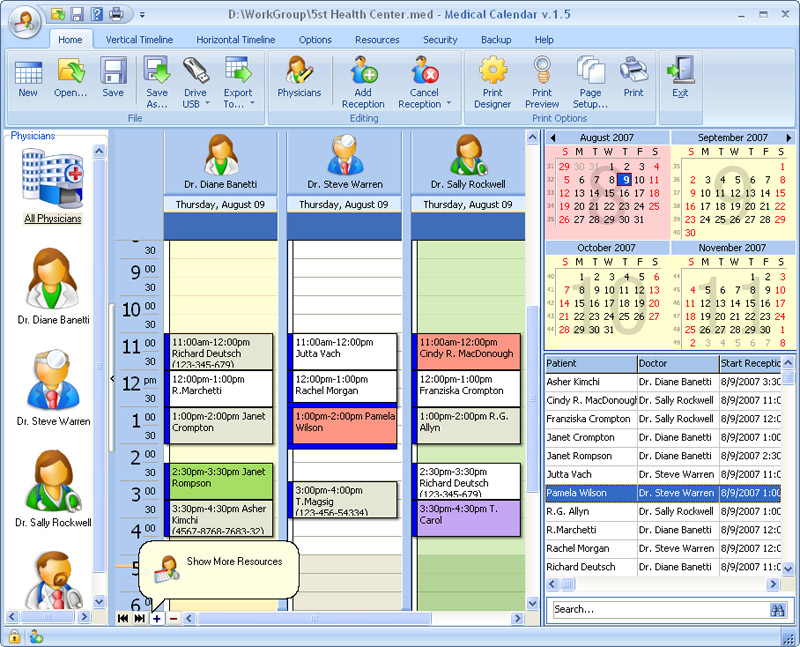 Click to view Medical Calendar for Workgroup 4.6 screenshot